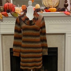 Blu Sage Sweater Dress Multi Rust/Brown Colors Jrs